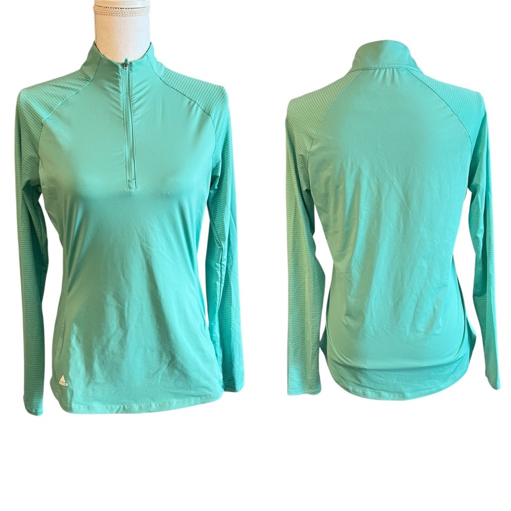 Adidas Women's Aqua Long Sleeve Top UV 1/4 Zip size Small